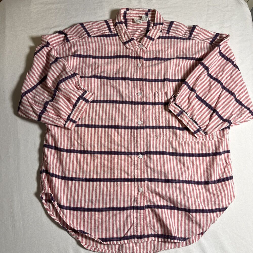Vintage 90’s Gitano Colorful Striped Boxy Button Down Shirt Cowgirl XL 42 Plus